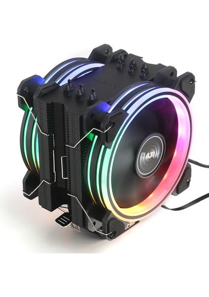 Freezer X128 2x12cm FRGB LED Intel & AMD Uyumlu PWM Fanlı 4x Isı Borusu İşlemci Soğutucu (DKCCX128)