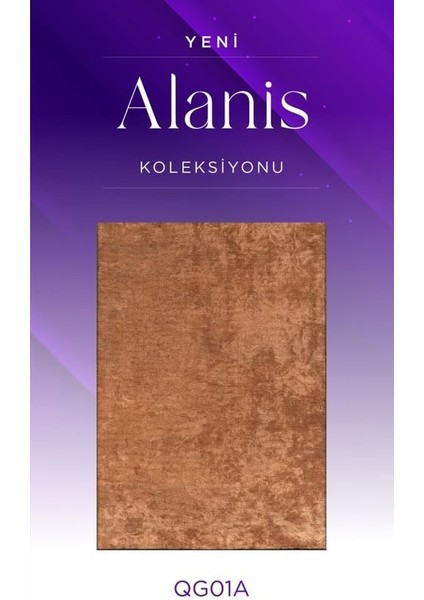 Alanis QG01A Bakır Pamuk Akrilik Yumuşak Silinebilir Modern Kilim Halı