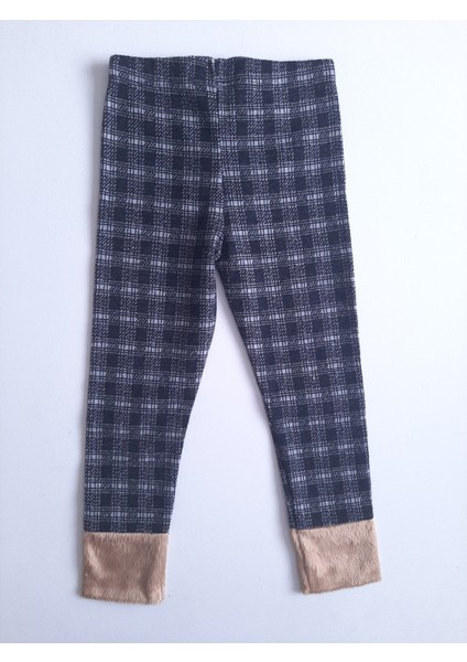 Siyah Gri Kareli Paçası Nakışlı Kışlık Kumaş Tayt Pantolon fiyatları