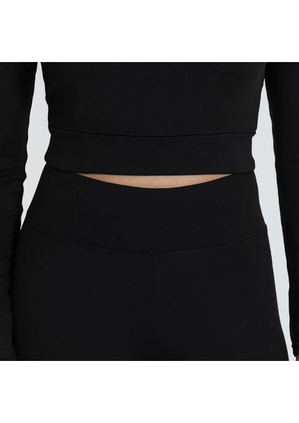 Kadın Siyah Uzun Kollu Spor Büstiyer - Yüksek Esnekli Kumaş, Nefes Alabilir Tasarım fırsatları