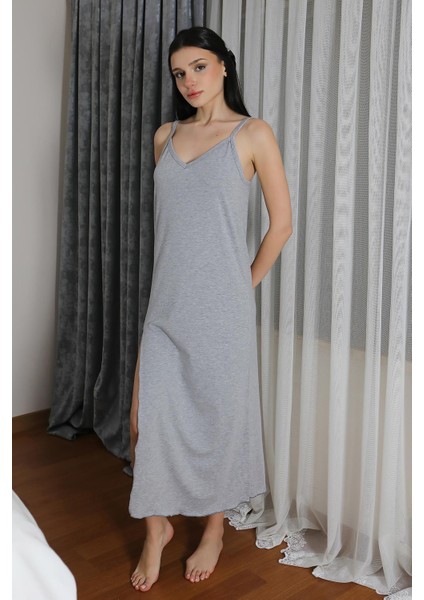 Akbeniz Kadın Ip Askılı Uzun Yırtmaçlı Pamuk Penye Gecelik Gri 90125HBCV000081G4EN modelleri