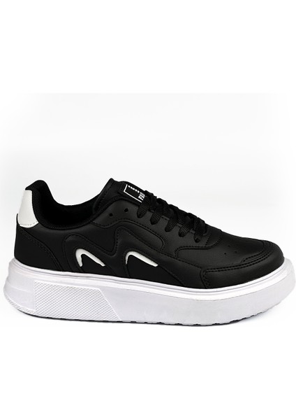 Siyah Beyaz Kadın Sneaker 0145