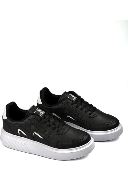 Siyah Beyaz Kadın Sneaker 0145