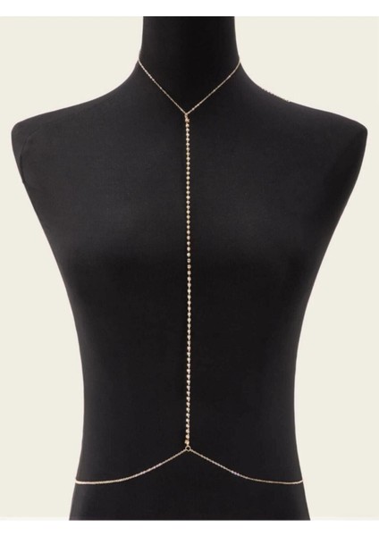 Kristal Taşlı Vücut ve Sırt Aksesuarı Crystal Body Chain fiyatları