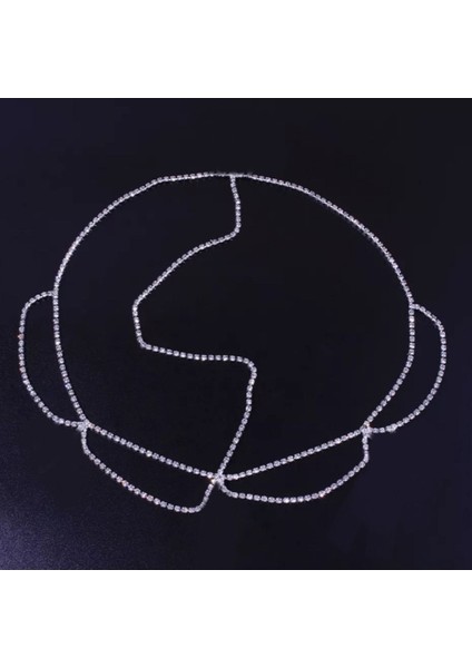 Taşlı Salkım Su Yolu Saç Aksesuarı Gelin Tacı Nişan Nikâh Kına Saç Zinciri fırsatları