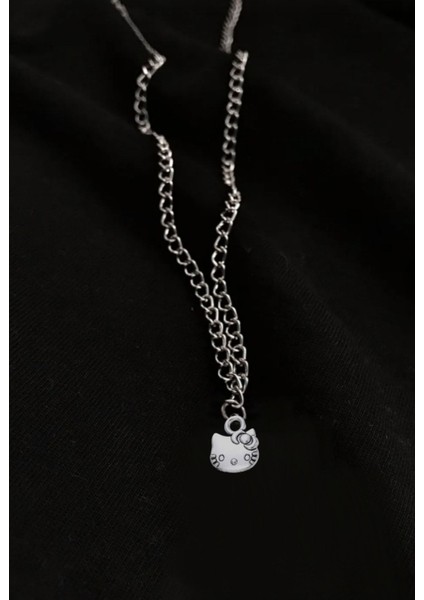 Sanrio Hello Kitty Kolye Antik Gümüş Kaplama