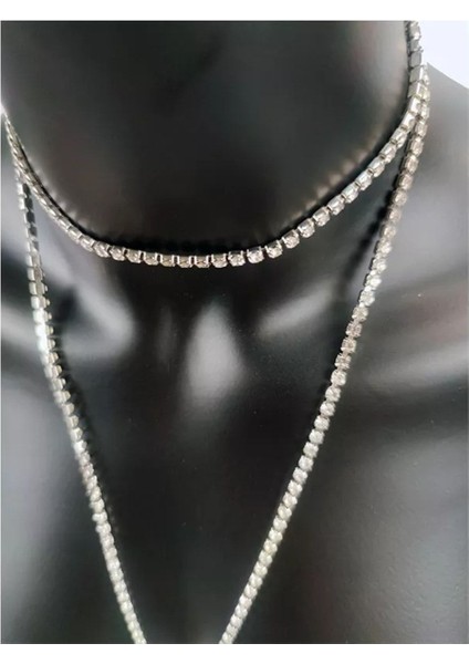 Uzun, Kısa Kolye, Choker, Vücut Aksesuarı Olabilen Uzun Şerit Zincir
