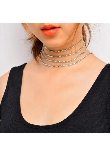 Uzun, Kısa Kolye, Choker, Vücut Aksesuarı Olabilen Uzun Şerit Zincir