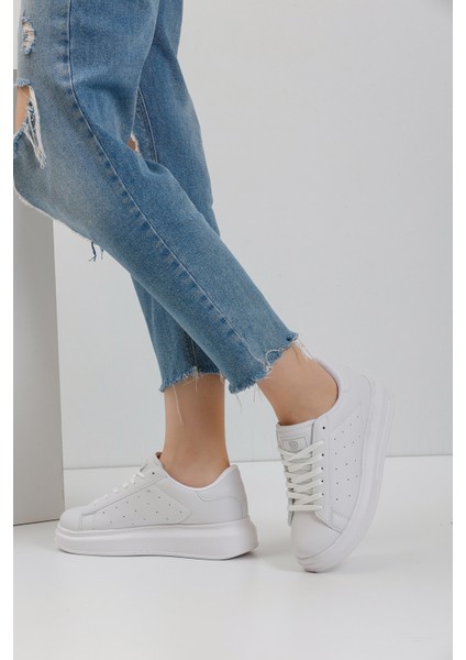Beyaz Kadın Sneaker 0156