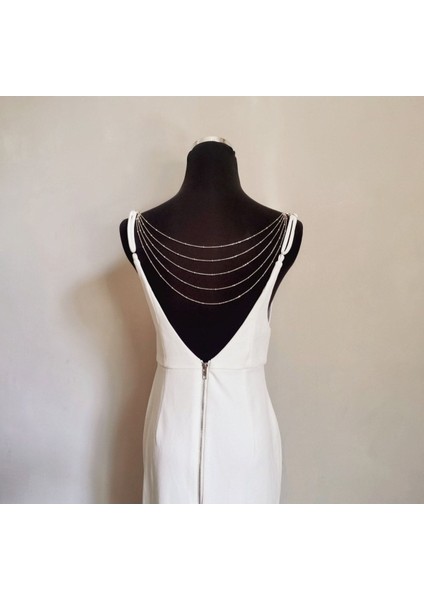 Altın Renk Kolye, Vücut Aksesuarı ve Sırt Kolyesi Kullanılabilen Elbise Aksesuarı modelleri