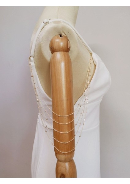 Altın Renk Kolye, Vücut Aksesuarı ve Sırt Kolyesi Kullanılabilen Elbise Aksesuarı indirimleri