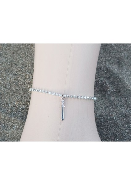 Kılıç Sallantılı Taşlı Halhal fiyatları