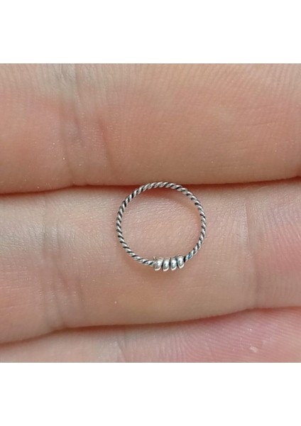 925 Ayar Saf Gümüş Kilitli Burgu Halka Hızma modelleri