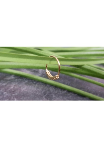 Kadın Altın Kaplama 925 Ayar Gümüş Taşlı Halka Hızma modelleri