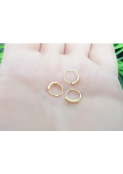 Kadın Altın Kaplama 925 Ayar Gümüş Taşlı Halka Hızma fırsatları