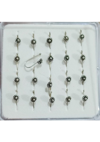 Deliksiz Sıkıştırma 925 Ayar Gümüş Targus Helix Kıkırdak Fake Piercing, Hızma fiyatları