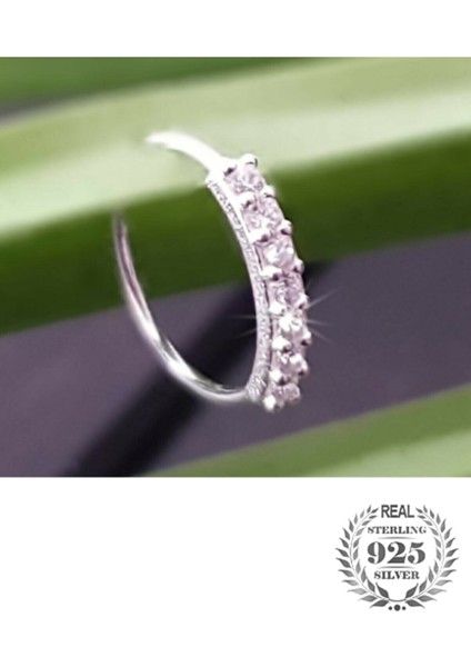 925 Ayar Gümüş Taşlı Halka Hızma