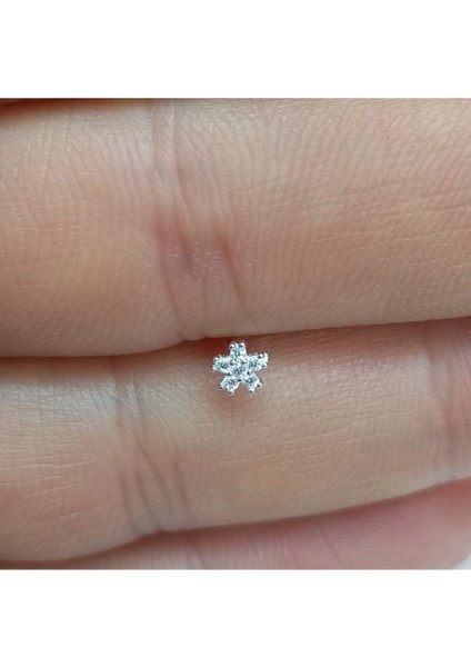 925 Ayar Gümüş Taşlı Yıldız Hızma