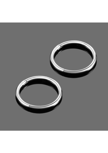 Unisex Gümüş Gri Menteşeli G23 Çelik Kıkırdak Burun Halkası Hızma Piercing 10 mm fırsatları