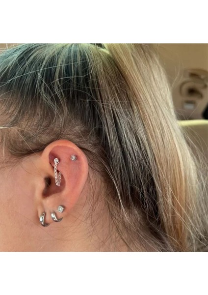Çelik Kavisli Piercing Siyah