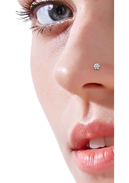 Çiçek Desenli Taşlı Hızma (925 Ayar Saf Gümüş)