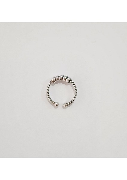 Deliksiz Sıkıştırmalı 925 Ayar Gümüş Halka Hızma