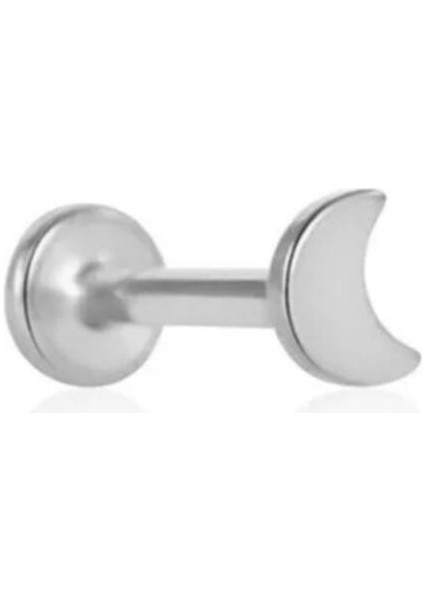 Cerrahi Çelik Tragus Helix Ay Hilal Piercing Gümüş fiyatları