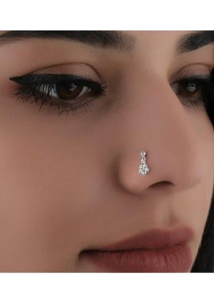 925 Ayar Gümüş Taşlı Sallantılı Hızma