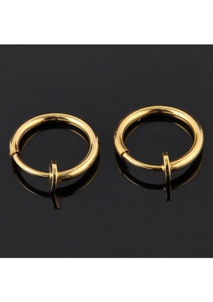 Deliksiz Fake Sahte Piercing Gold Rengi Kulak Dudak Burun Tüm Bölge 2 Adet fırsatları