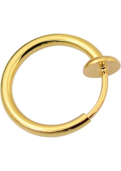 Deliksiz Fake Sahte Piercing Gold Rengi Kulak Dudak Burun Tüm Bölge 2 Adet indirimleri
