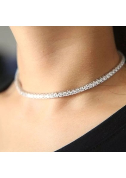 Su Yolu Swarovski Taşlı Kolye