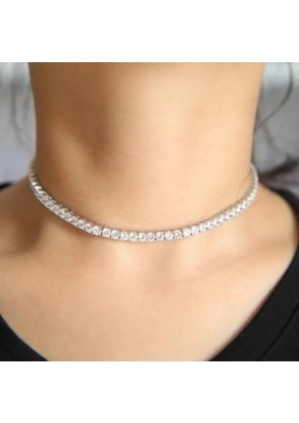 Su Yolu Swarovski Taşlı Kolye