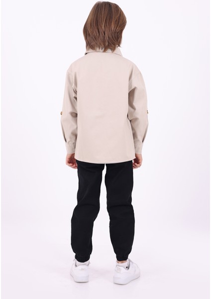 Erkek Çocuk Mevsimlik Ceket Dokuma Kumaş 2 Cep Düğmeli Rahat Tasarım fiyatları