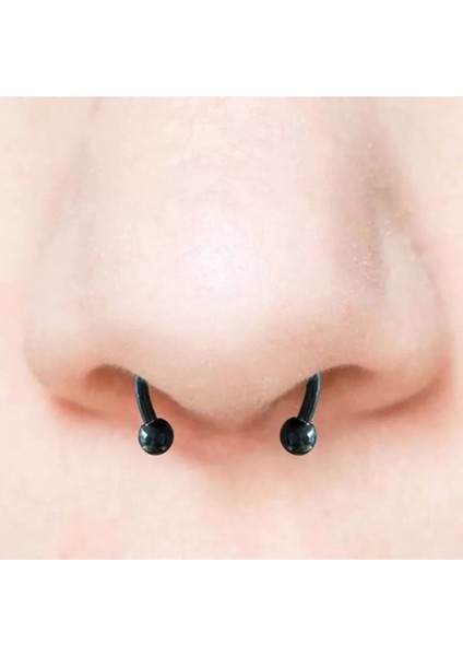 Deliksiz Mıknatıslı Lip Boynuz Fake Piercing Septum modelleri