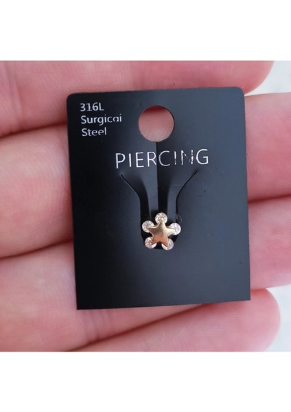Gold Renk Cerrahi Çelik Taşlı Helix, Kıkırdak, Tragus Piercing fiyatları