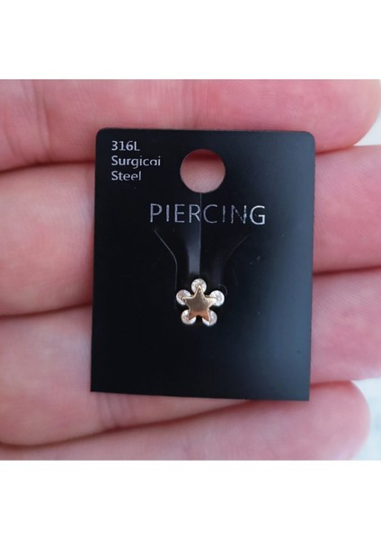 Gold Renk Cerrahi Çelik Taşlı Helix, Kıkırdak, Tragus Piercing fırsatları