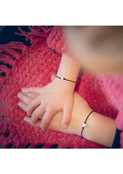 2'li Anne Çocuk Ayarlanabilir Kalp Bileklik