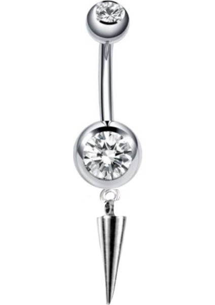 Cerrahi Çelik Mızrak Sallantılı Göbek Piercing