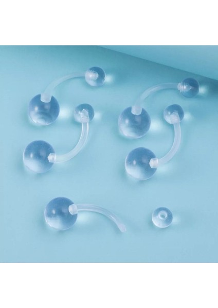Bioplast Antialerjik Şeffaf Göbek Piercing