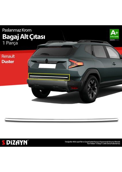 Renault Duster Krom Bagaj Alt Çıtası 2024 Üzeri A+ Kalite