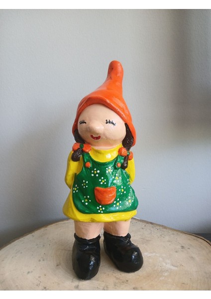 Kız El Yapımı Bahçe Decor Cüce 1 Adet