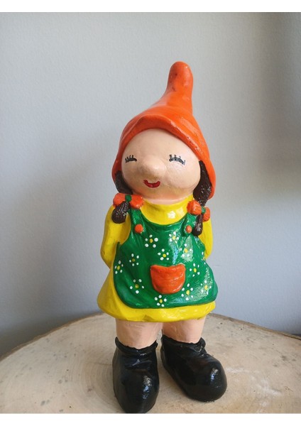 Kız El Yapımı Bahçe Decor Cüce 1 Adet indirimleri