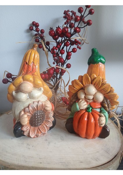 2 Adet Şans Büyük Boy Cüce Dekoratif Biblo Heykel Hediyelik Bahçe Dekorasyon Süsleme fiyatları