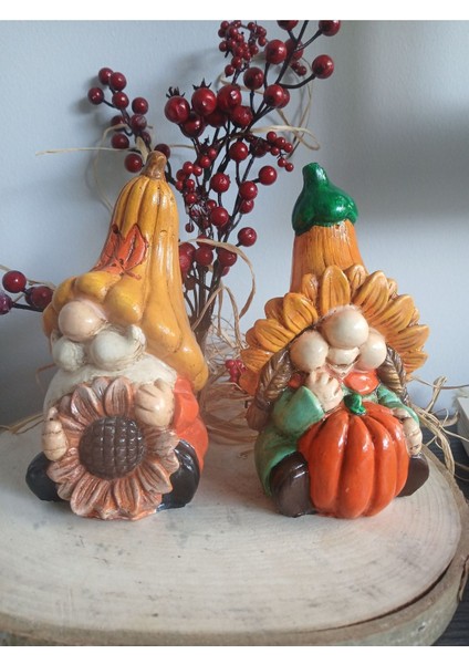 2 Adet Şans Büyük Boy Cüce Dekoratif Biblo Heykel Hediyelik Bahçe Dekorasyon Süsleme modelleri