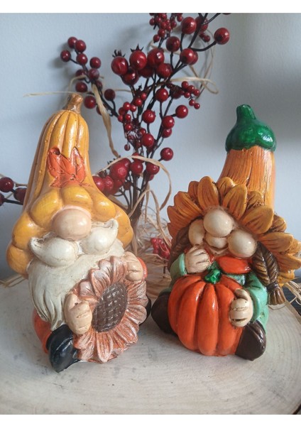 2 Adet Şans Büyük Boy Cüce Dekoratif Biblo Heykel Hediyelik Bahçe Dekorasyon Süsleme fırsatları