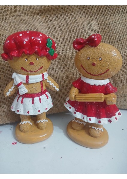 Yeni Yıl Gingerbread 2'li Dekoratif Biblo Set fiyatları