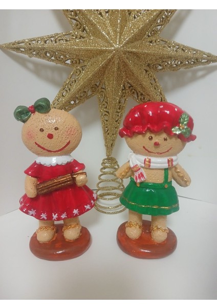Yeni Yıl Gingerbread 2'li Dekoratif Biblo Set fiyatları