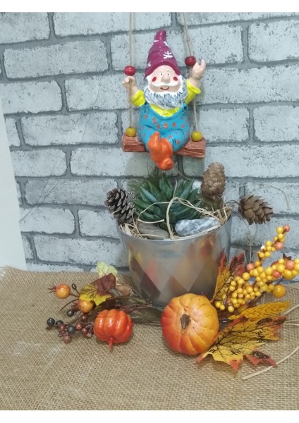 Sallanan Cüce Dekoratif Biblo Heykel Hediyelik Bahçe Dekorasyon Süsleme fiyatları