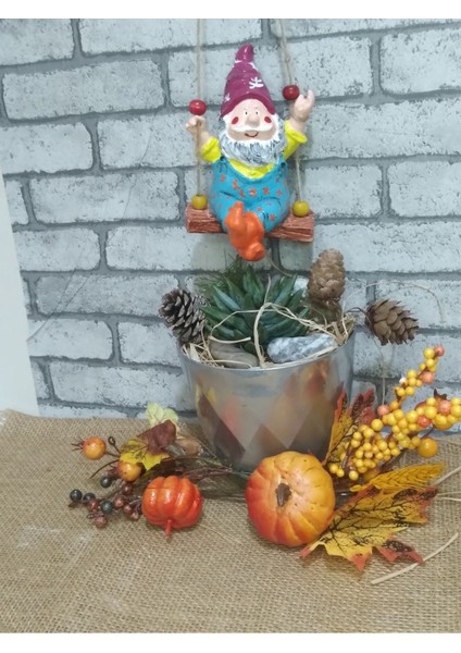 Sallanan Cüce Dekoratif Biblo Heykel Hediyelik Bahçe Dekorasyon Süsleme modelleri