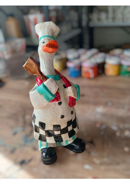 Aşçı Ördek Kaşıklı Biblo modelleri